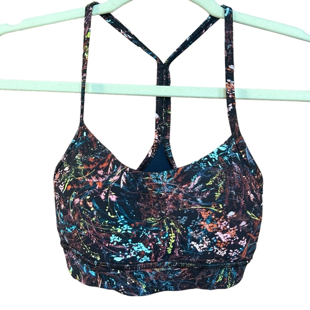 Lululemon Flow Y Bra B/C Cup Sz 2 NWOT in Foliage Overlay Multi Cottagecore RARE - Picture 5 of 16